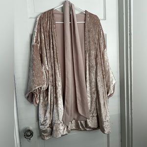 Free People velvet pink robe